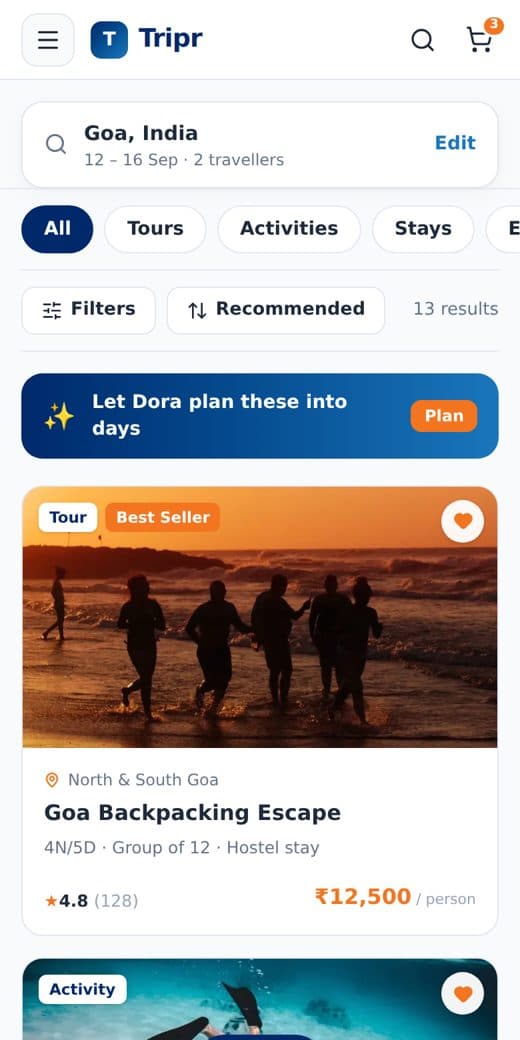 App screenshot — Explore